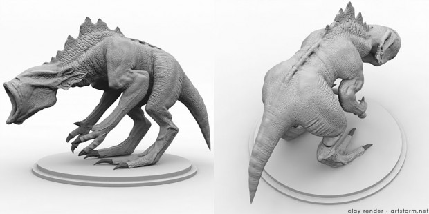 Destrachan - Clay Render of the Beast