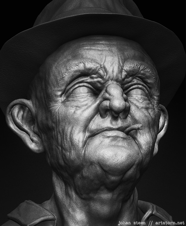 Smoking guy with a hat