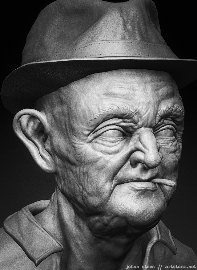 Smoking guy with a hat