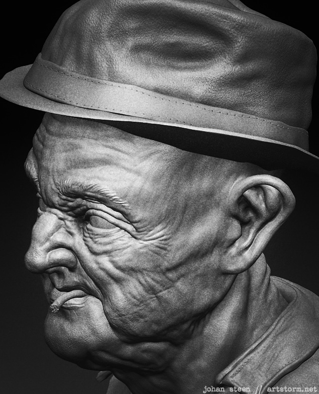 Smoking guy with a hat