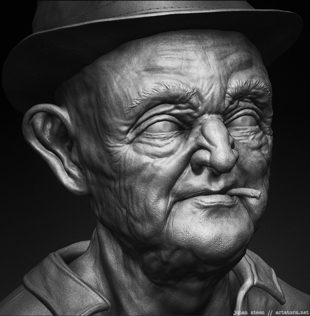 Smoking guy with a hat